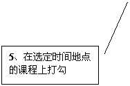 线形标注 3: 5、在选定时间地点的课程上打勾